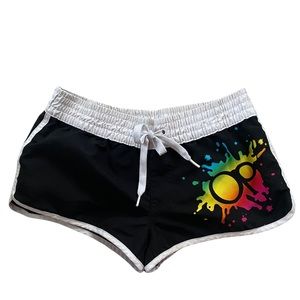 OP Splatter Design Board Swim Shorts Elastic Waist Band Size XS (1)